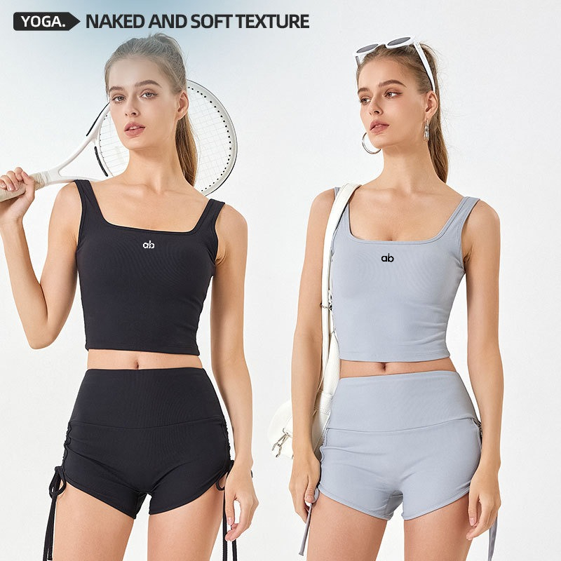 Women Summer Ribbed Yoga Tank  - огляд і ціна Plunge Bra Push Up